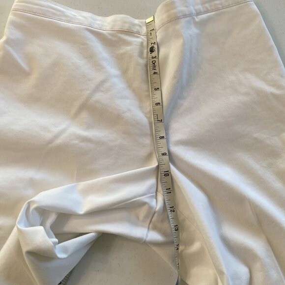 Alfred Dunner Lace Crochet Hem Detail Elastic Waist Cropped Pull On Pant Stretch - Picture 10 of 11